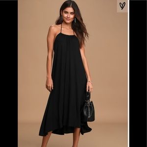 Black halter dress